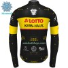 Wielershirt 2022 Lotto-Kern Haus Winter Thermal Fleece - Geel Zwart
